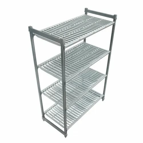 Cambro Camshelving CBU243672V4580 4-Shelf Polypropylene Brushed Graphite Shelving Kit 36"W X 24"D X 72"H — view 1