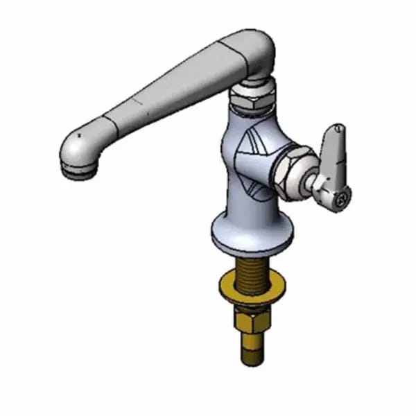 T&S B-0208-CR-HW Single Hole Deck Mount Temp Faucet with 6" Spout Faucet — view 2