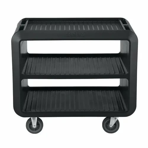 Cambro SC337110 3-Shelf 600 Lb. Capacity Black Utility Bus Cart — view 2