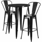 Flash Furniture CH-51090BH-2-30VRT-OR-GG Orange Metal Bar Stool and Table Set with Two Bar Stools — view 4