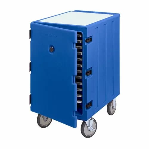Cambro Camcart 1826LTC186 Insulated Navy Blue Front Loader Food Carrier — view 2