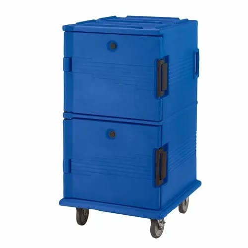 Cambro Ultra Cam Cart UPC1600SP186 Insulated Navy Blue Front Loader Food Carrier — view 1