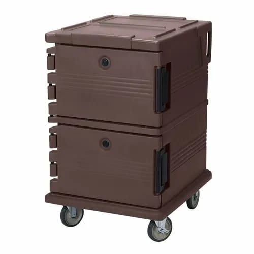 Cambro Ultra Cam Cart UPC1200131 Insulated Dark Brown Front Loader Food Carrier — view 1