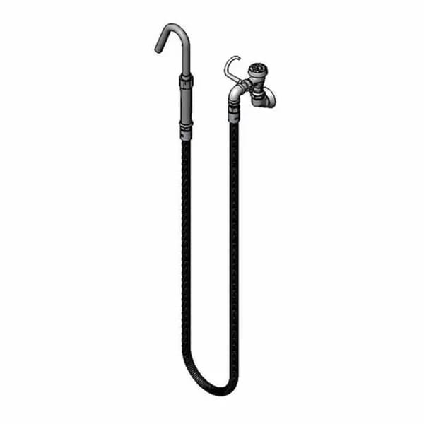 T&S B-0601 Single Hole Wall Mount Pot Filler Faucet with 68" Hose — view 1