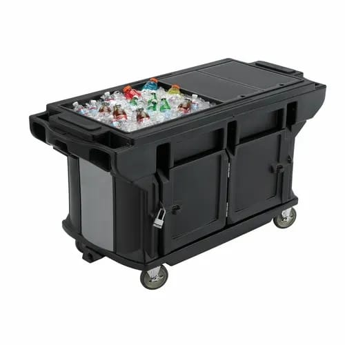 Cambro Versa Food Bar VBRUTHD5110 4-Pan Black Cold Food Serving Counter — view 2