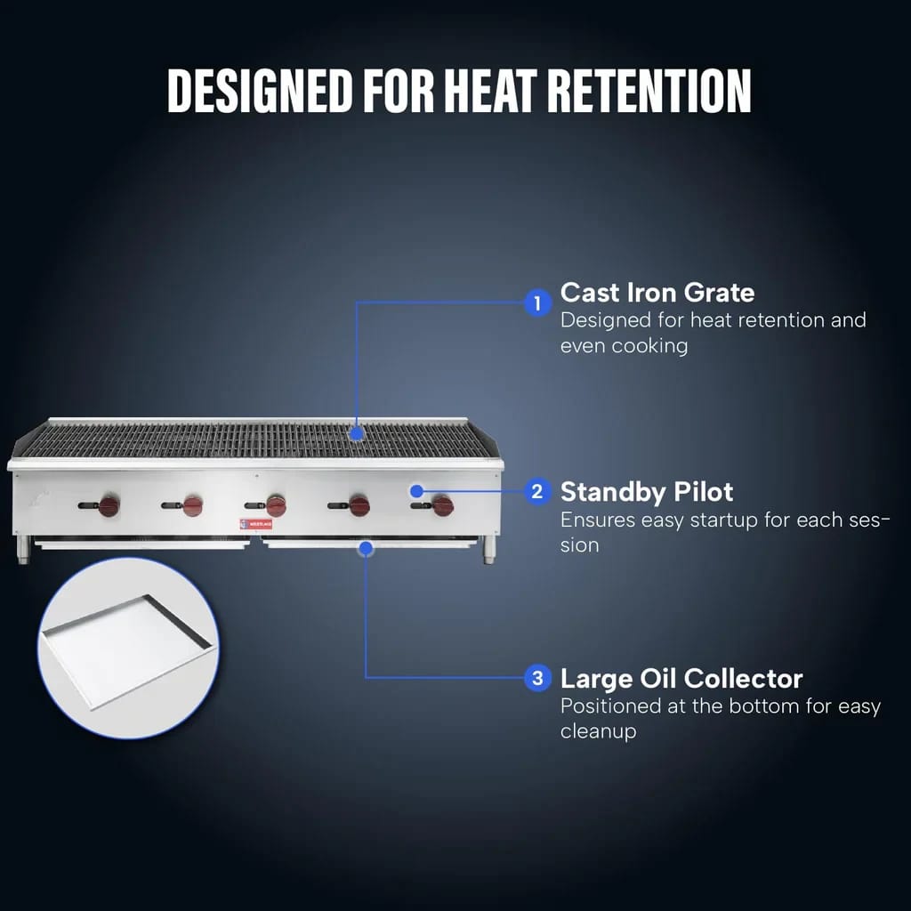 Westlake ECB-60S Gas Radiant Broiler 59.2" 150,000 Btu — view 3