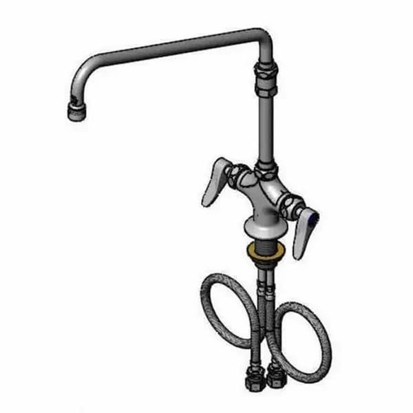 T&S B-2294-CR Single Hole Deck Mount Pantry Faucet — view 2