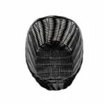 Tablecraft 975B Black Oval Woven Basket with Gold Trim 9" x 6-1/2" x 2-1/2 | Case of 12 — view 4