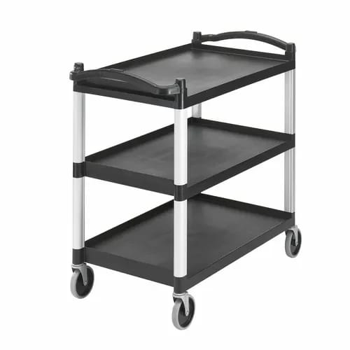 Cambro BC340KD110 3-Shelf 400 Lb. Capacity Black Utility Bus Cart — view 1