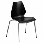 Flash Furniture RUT-F01A-OR-GG Chair Orange Plastic Seat and Metal Frame — view 4