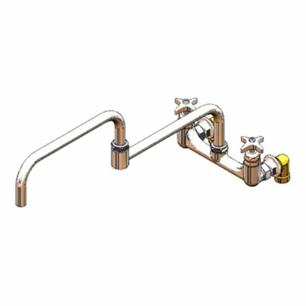 T&S B-0292 8" Wall Mount Big-Flo Pot and Kettle Filler Faucet with 24" Double-Jointed Swing Nozzle — view 2