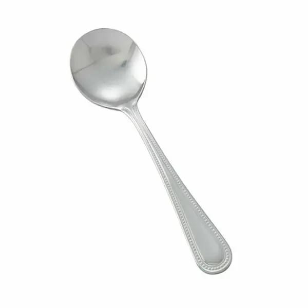 Winco 0005-04 Dots Bouillon Soup Spoons Heavy Weight 18/0 | Case of 12 — view 1