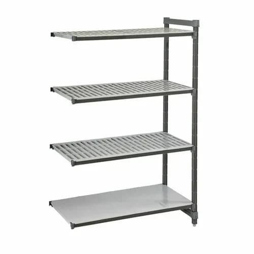 Cambro Camshelving EA245472VS4580 4-Shelf Polypropylene Brushed Graphite Add-On Shelving Unit 54"W X 24"D X 72"H — view 1