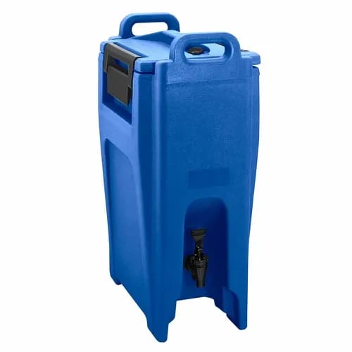 Cambro Camtainer UC500186 5-1/4 Gallon Insulated Navy Blue Beverage Dispenser — view 2