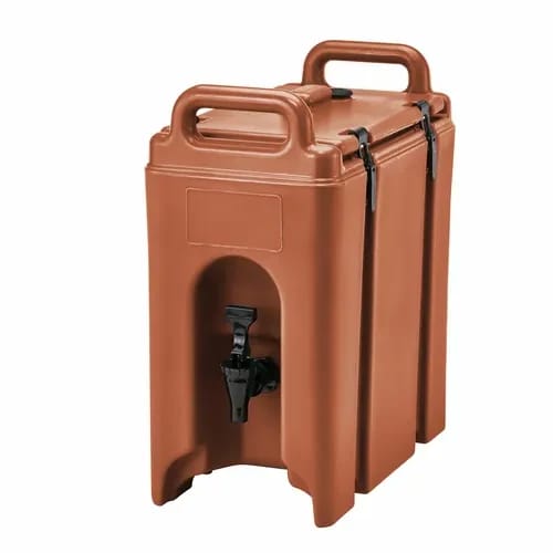 Cambro Camtainer 250LCD402 2-1/2 Gallon Insulated Brick Red Beverage Dispenser — view 2