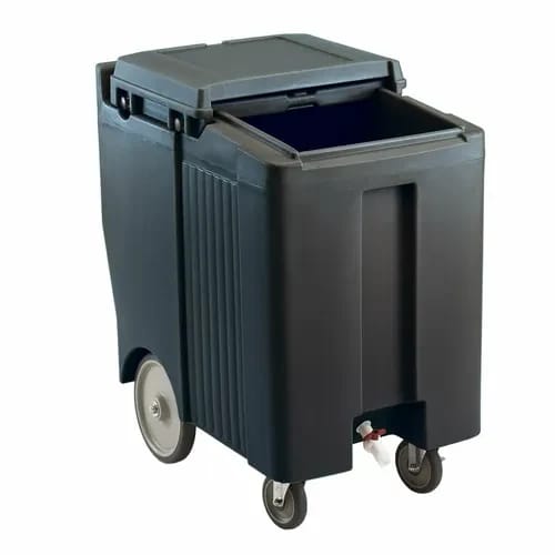 Cambro Slidinglid ICS175TB110 175 Lb. Black Mobile Ice Caddy — view 2