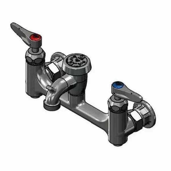 T&S B-0674-CR-BSTP 8" Wall Mount Service Sink Faucet — view 2