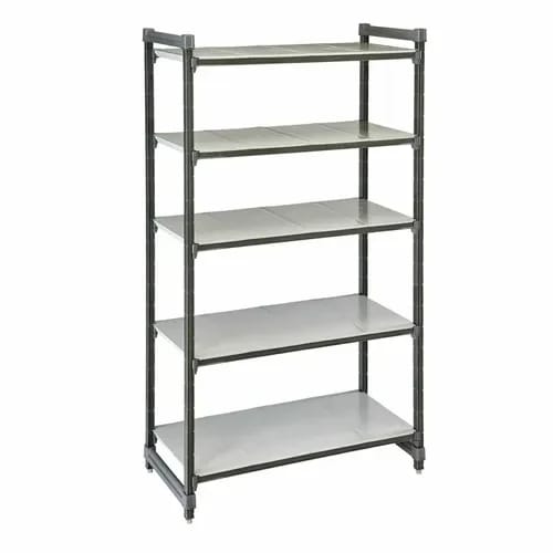 Cambro Camshelving ESU215484S5580 5-Shelf Polypropylene Brushed Graphite Shelving Kit 54"W X 21"D X 84"H — view 2