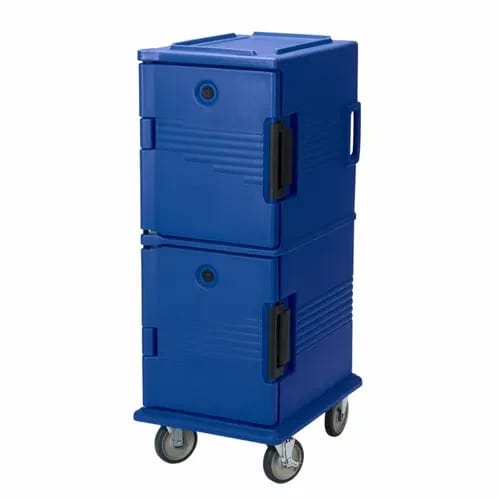 Cambro Ultra Cam Cart UPC800186 Insulated Navy Blue Front Loader Food Carrier — view 2