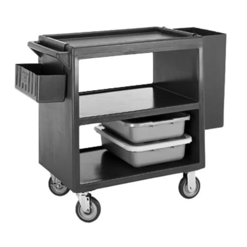 Cambro BC235131 3-Shelf 500 Lb. Capacity Dark Brown Utility Bus Cart — view 2