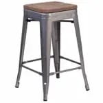 Flash Furniture CH-31320-30GB-OR-GG Orange Galvanized Steel Bar Stool — view 6