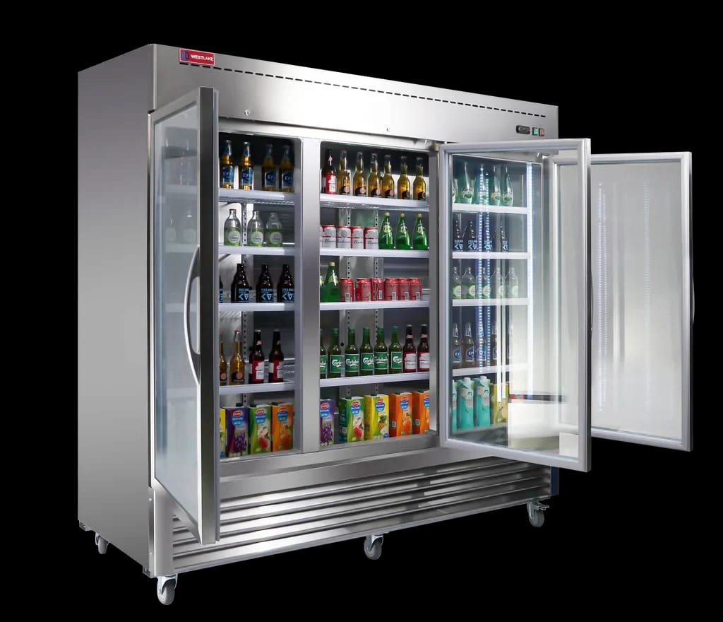 Westlake WKR-82BG Glass Door Merchandiser Refrigerator 3 Door 33-40°F — view 8