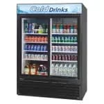 Turbo-Air TJMR-55SDB-N Black 62 cu. ft. 2 Swinging Door Refrigerator Merchandiser 65-1/8"W — view 5