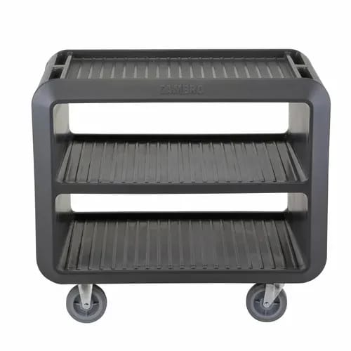Cambro SC337615 3-Shelf 600 Lb. Capacity Charcoal Gray Utility Bus Cart — view 1