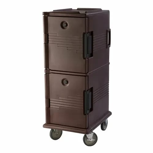 Cambro Ultra Cam Cart UPC800131 Insulated Dark Brown Front Loader Food Carrier — view 1