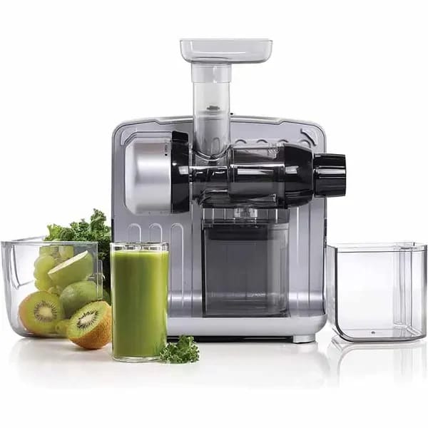 Omega JCUBE500SV Cold Press 365 Silver Masticating Slow Juicer with Onboard Storage — view 2
