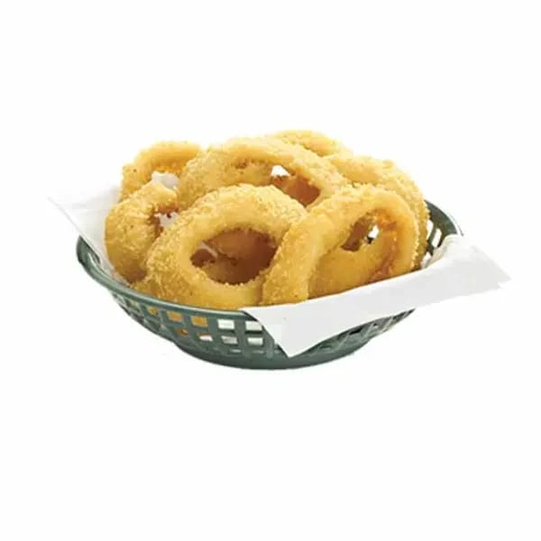 Tablecraft 1075FG Forest Green Round Platter Basket 8" x 2" | Case of 36 — view 2