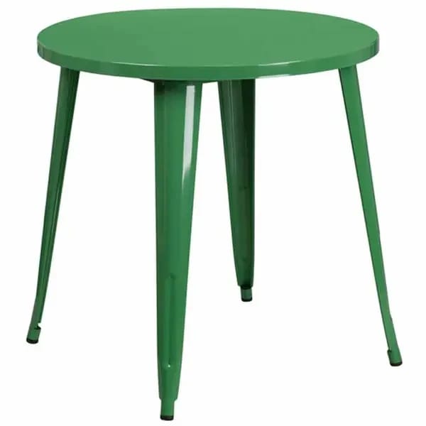 Flash Furniture CH-51090-29-GN-GG 30" Round Dining Height Metal Orange Table — view 2
