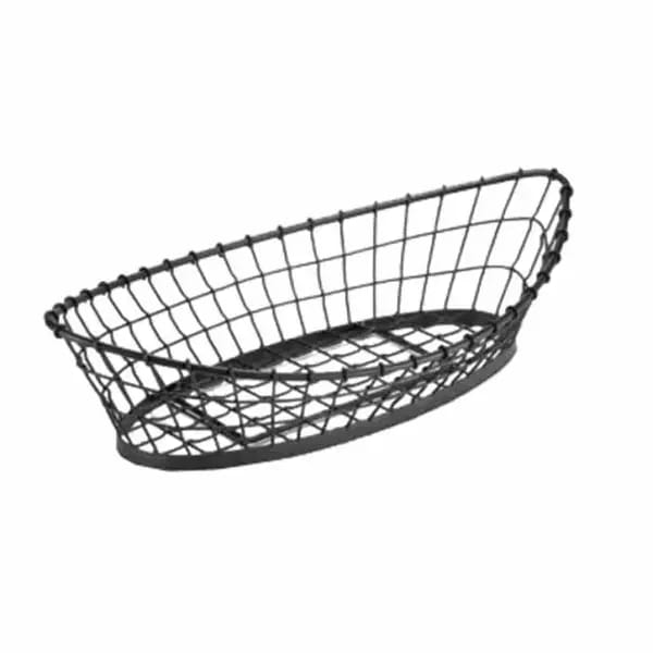 Tablecraft GMT2412 Black Metal Grand Master Transformer Oblong Basket 24" x 12" x 6" — view 1