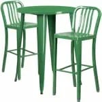 Flash Furniture CH-51090BH-2-30VRT-OR-GG Orange Metal Bar Stool and Table Set with Two Bar Stools — view 6