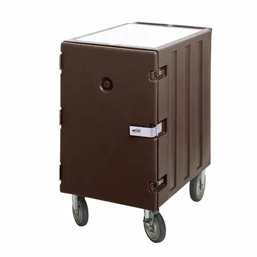 Cambro Camcart 1826LTCSP131 Insulated Dark Brown Front Loader Food Carrier — view 1