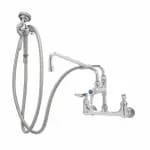 T&S B-0167-01 8" Wall Mount Pre-Rinse Faucet with 54" Hose Spray Assembly with Spray Hose — view 3