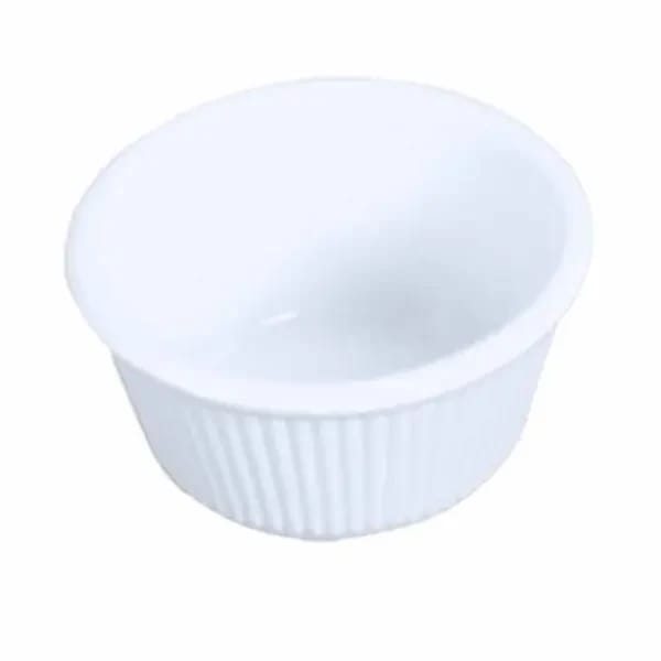 Thunder Group ML533W1 White 3-1/2 oz. Fluted Melamine Ramekin | Case of 12 — view 2