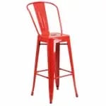 Flash Furniture CH-31320-30GB-YL-GG Yellow Galvanized Steel Bar Stool — view 4