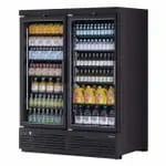 Turbo-Air TJMR-55SDW-N White 62 cu. ft. 2 Swinging Door Refrigerator Merchandiser 65-1/8"W — view 3