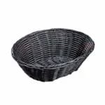 Tablecraft 2418 Black Oblong Woven Basket 15" x 6" x 3 | Case of 12 — view 5