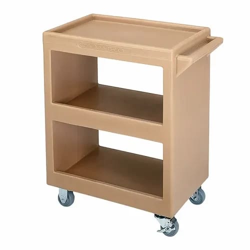 Cambro BC225157 3-Shelf 350 Lb. Capacity Coffee Beige Utility Bus Cart — view 1