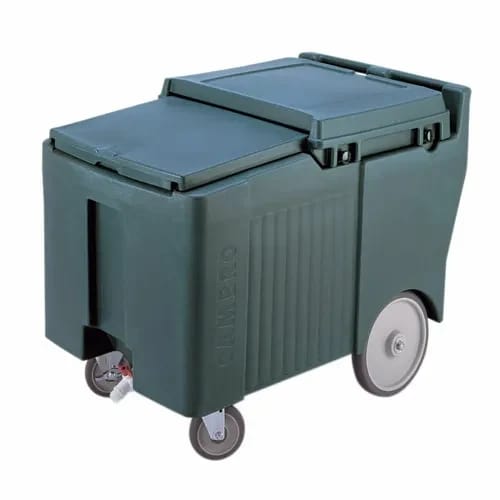 Cambro Slidinglid ICS175LB191 175 Lb. Granite Gray Mobile Ice Caddy — view 1