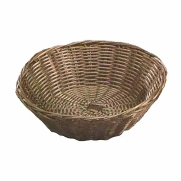 Tablecraft 1475 Brown Round Woven Basket 8-1/2" x 2-1/4" | Case of 12 — view 1