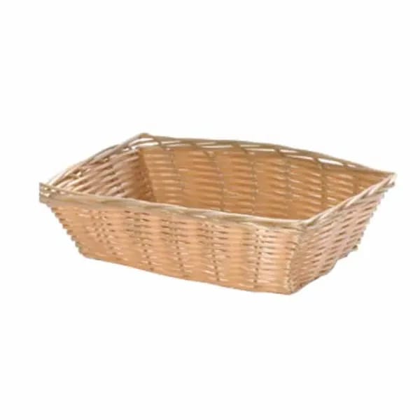 Tablecraft 1172W Natural Rectangular Woven Basket 9" x 6" x 2-1/2 | Case of 12 — view 1