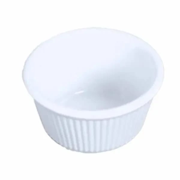 Thunder Group ML509W1 White 2 oz. Fluted Melamine Ramekin | Case of 12 — view 1
