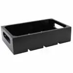 Tablecraft CRATE114BK Full Size Black Wood Display Crate 4-1/4" Deep — view 6
