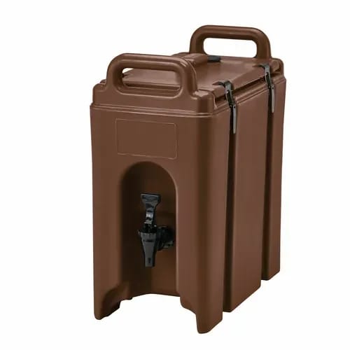 Cambro Camtainer 250LCD131 2-1/2 Gallon Insulated Dark Brown Beverage Dispenser — view 1