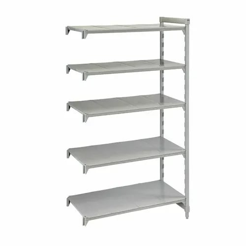 Cambro Camshelving CPA183084S5PKG 5-Shelf Polypropylene-Covered Steel Posts Speckled Gray Shelving Kit 30"W X 18"D X 84"H