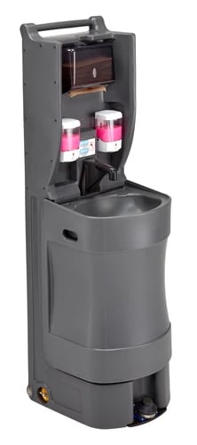 Cambro MHWS18615 Charcoal Gray Mobile Hand Wash Station