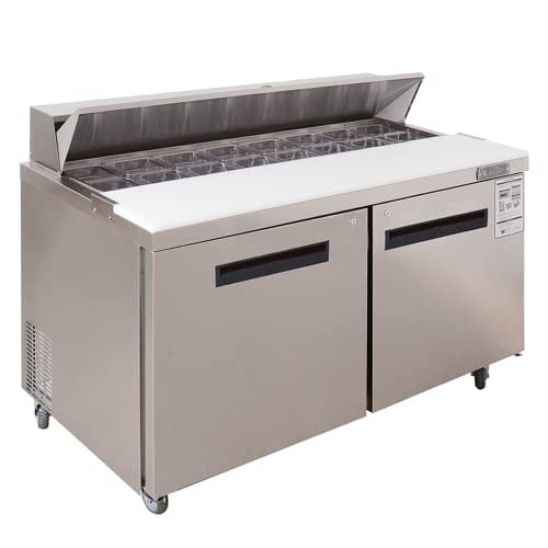 Westlake WKSR-60B Salad Prep Table Refrigerator 2 Door 33-40°F